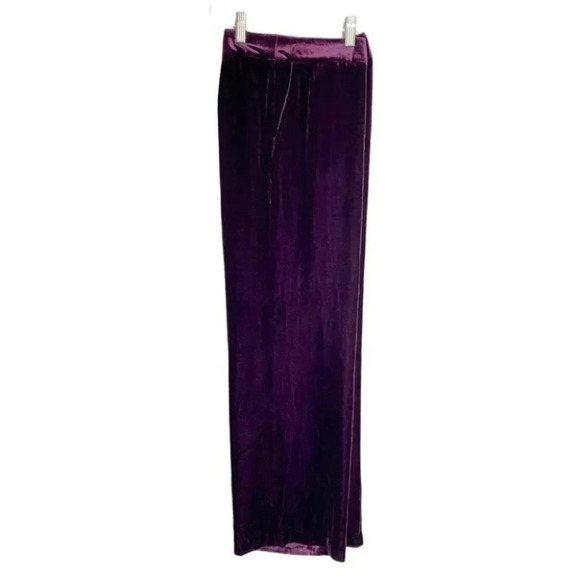 Boden‎ 4P beet purple wide leg velvet dressy pants Whimsigoth Dark Romantic - Picture 1 of 9